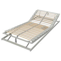 LATTENROST 90/200 cm Kopfteil, Fußteil verstellbar, Buche  - Birkefarben/Grauweiß, Basics, Holz (90/200cm) - Schlaraffia