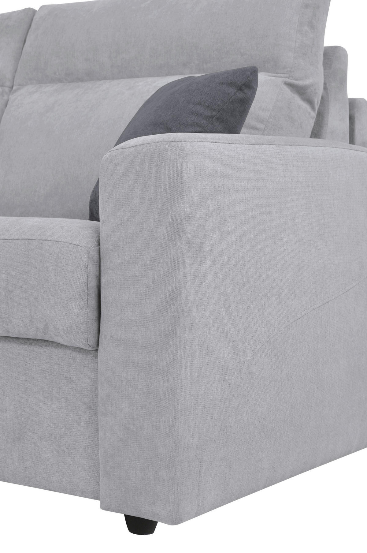 SCHLAFSOFA Mikrofaser Hellgrau  - Dunkelgrau/Hellgrau, KONVENTIONELL, Kunststoff/Textil (186/101/101cm) - Carryhome