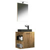 GÄSTEBAD 52 cm  - Honigeiche/Schwarz, MODERN, Glas/Keramik (52cm) - MID.YOU