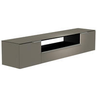 LOWBOARD  in 210/41/45 cm  - Alufarben/Grau, Design, Glas/Holzwerkstoff (210/41/45cm) - Moderano