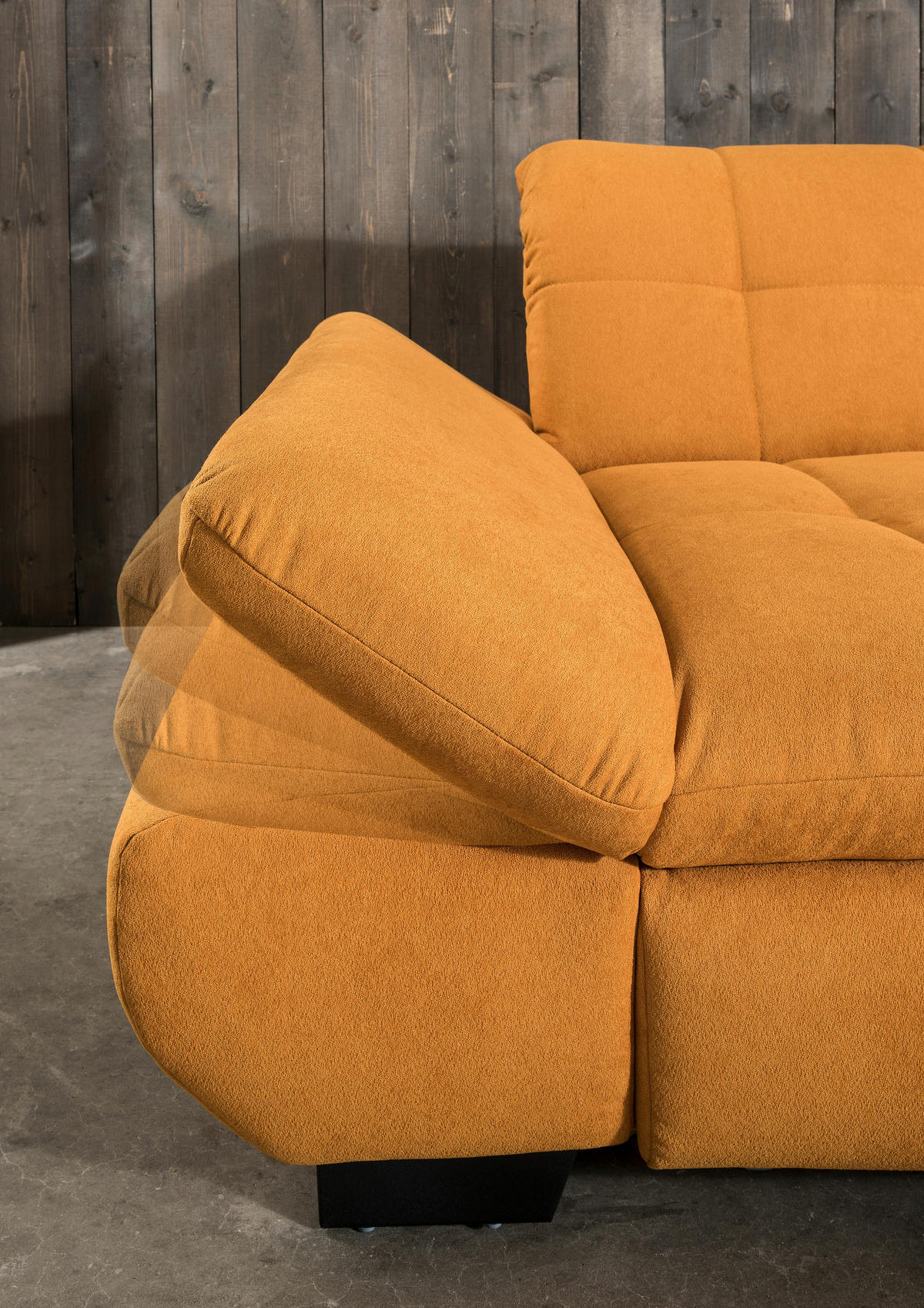 ECKSOFA in Mikrofaser Currygelb  - Currygelb/Schwarz, Design, Textil/Metall (198/290cm) - Xora