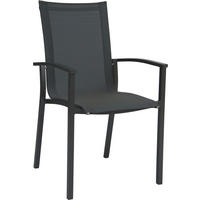 STAPELSESSEL Aluminium Anthrazit, Grau, Schwarz  - Anthrazit/Schwarz, Design, Textil/Metall (56/95/66cm) - Stern