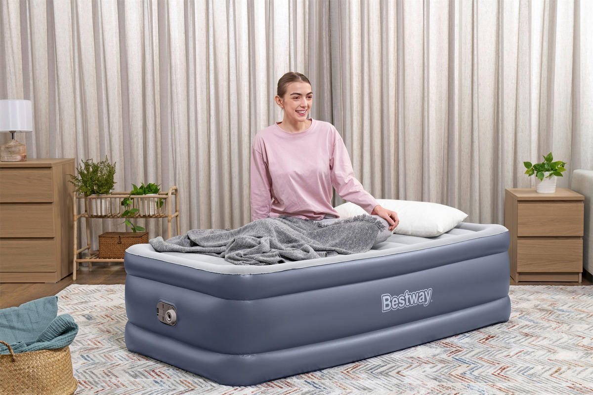 LUFTBETT TRITECH AIR 6713G Hellgrau, Hellblau  - Hellgrau/Hellblau, KONVENTIONELL, Kunststoff (191/97/51cm) - Bestway