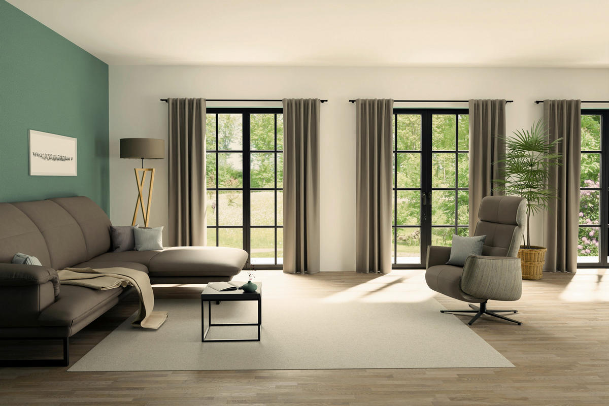 FERTIGVORHANG blickdicht  - Taupe, Basics, Textil (140/245cm) - Fuggerhaus