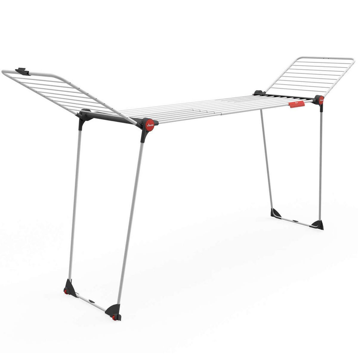 RUHASZÁRÍTÓ ÁLLVÁNY - többszínű, Basics, műanyag/fém (56/122/8cm) - Vileda