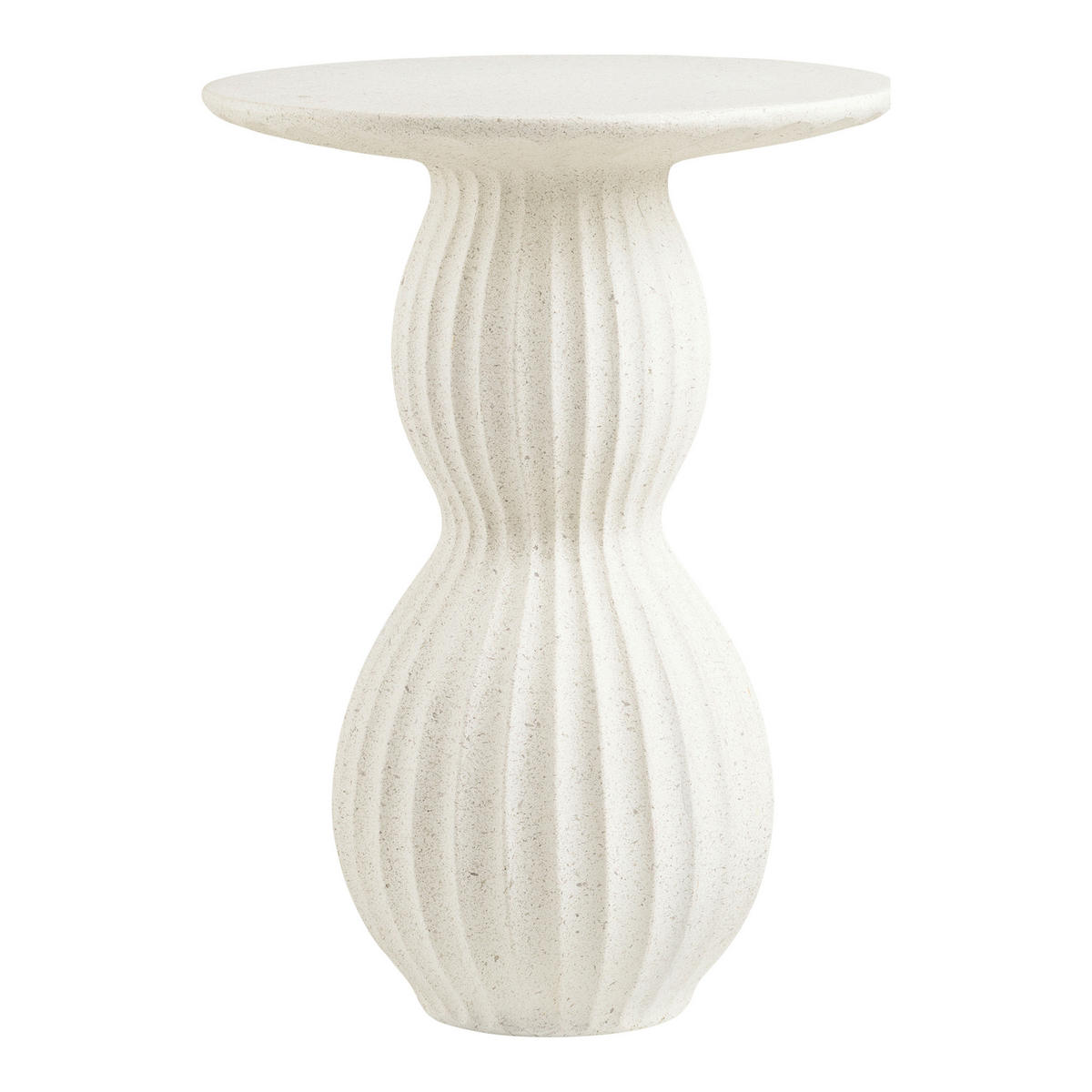 BEISTELLTISCH 40/55/40 cm Newtown Weiß rund  - Weiß, Basics, Stein (40/55/40cm)