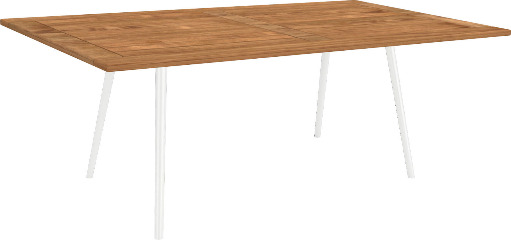 GARTENTISCH 180/100/75 cm  - Weiß/Teakfarben, MODERN, Holz/Metall (180/100/75cm) - Stern