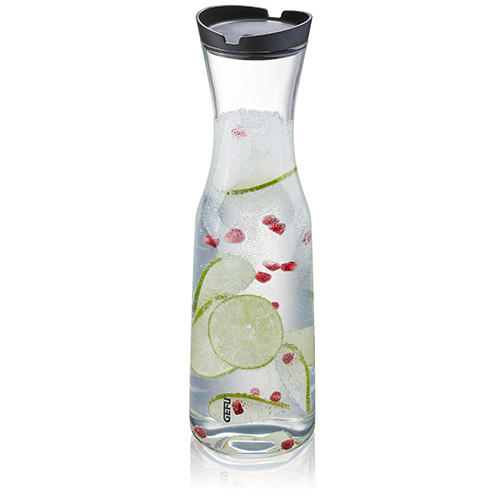 KARAFFE 1 L    - Transparent/Schwarz, Design, Glas/Kunststoff (9,2/31,3cm) - Gefu