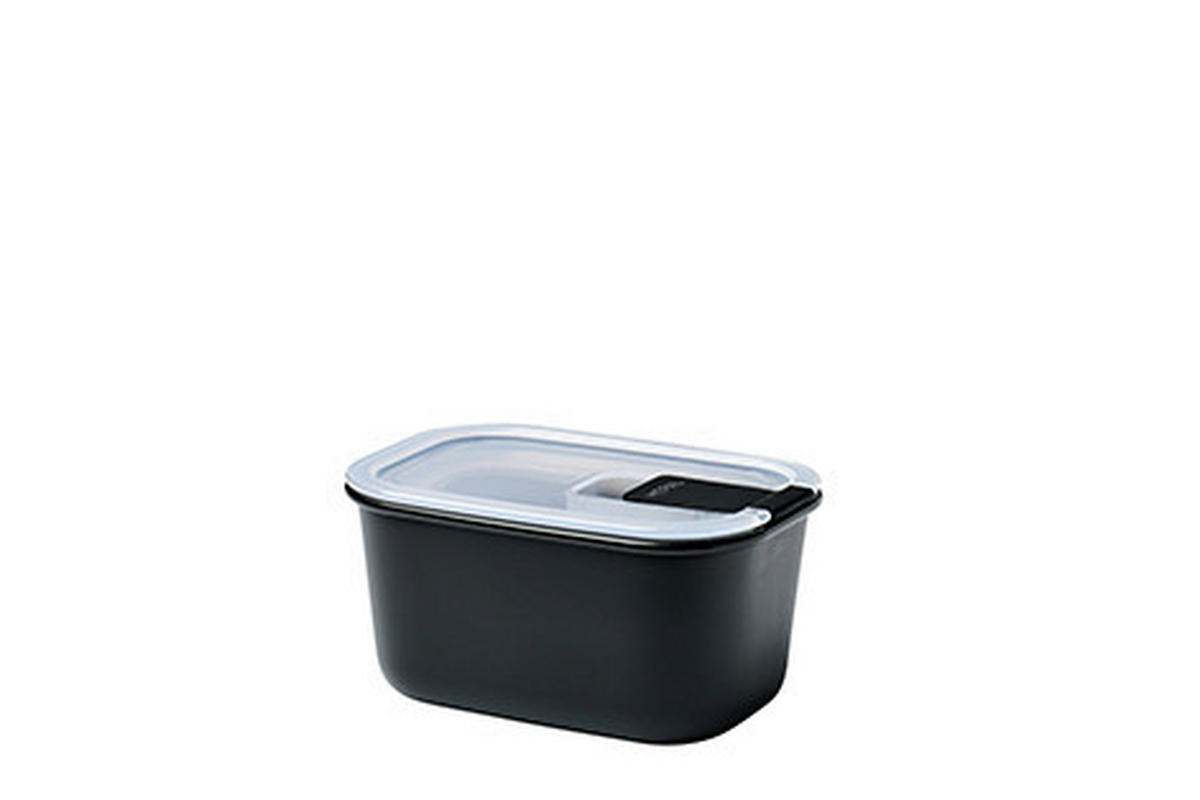 FRISCHHALTEDOSE 0,450 l  - Transparent/Schwarz, KONVENTIONELL, Kunststoff (13,9/9/7cm) - Mepal