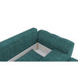 BIGSOFA Chenille Azurblau  - Azurblau/Schwarz, KONVENTIONELL, Kunststoff/Textil (266/89/104cm) - Carryhome