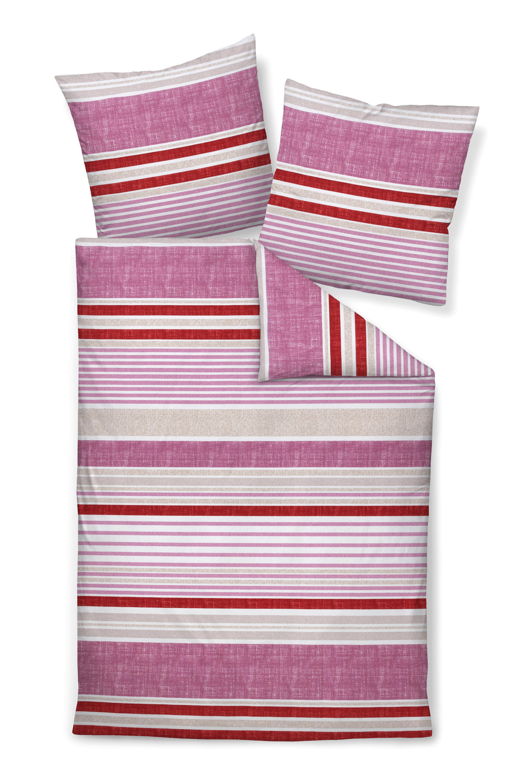 BETTWÄSCHE Biber 155/200 cm  - Beere, Design, Textil (155/200cm) - Janine