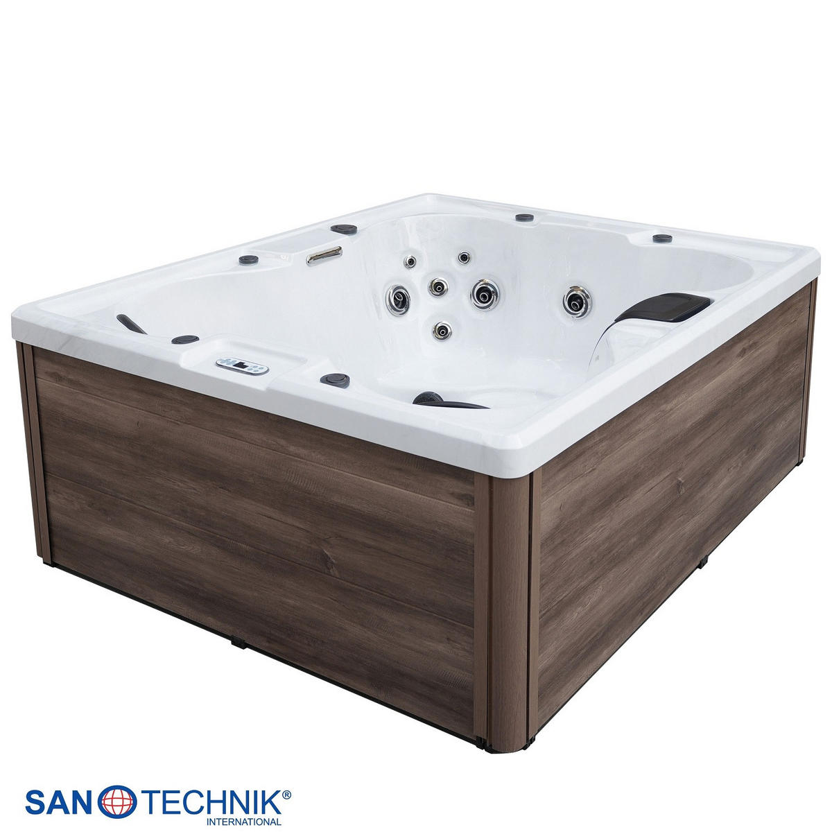 WHIRLPOOL Caorle  - Grauweiß, KONVENTIONELL, Kunststoff (210/180/82cm) - Sanotechnik