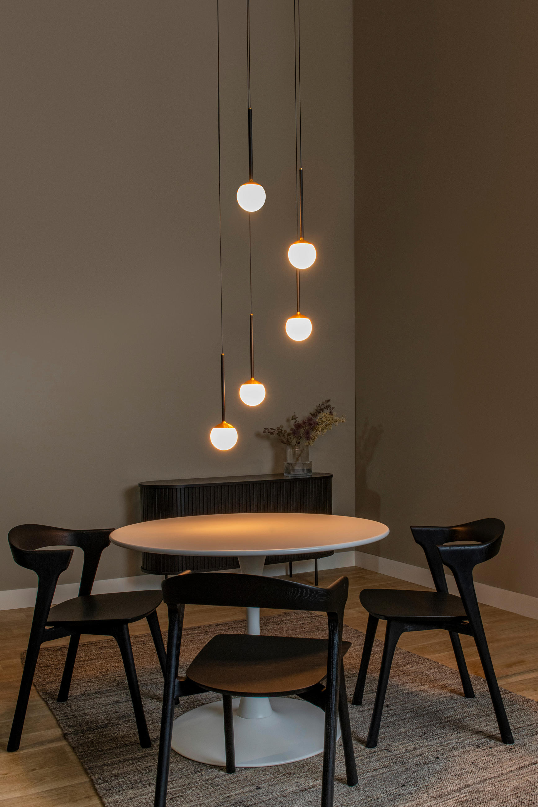 PENDELLEUCHTE CALINA 17/18/60 cm   - Schwarz, KONVENTIONELL, Kunststoff (17/18/60cm) - Lucide