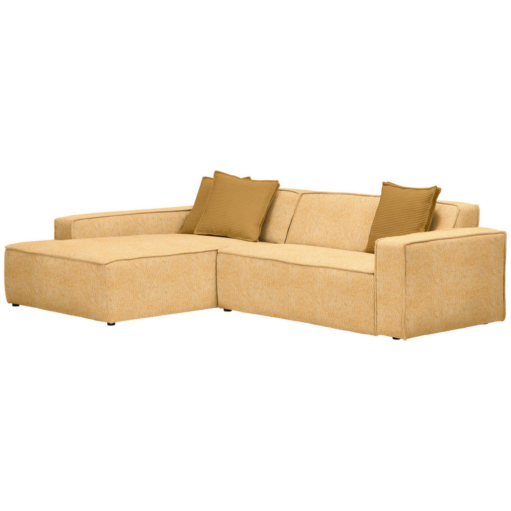 Thumbnail - Carryhome Ecksofa, Senfgelb, Textil, 4-Sitzer, Ottomane links, L-Form, 280x188 cm, Stoffauswahl, seitenverkehrt erhältli...