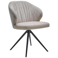 STUHL  in Cord, Lederlook  - Beige/Creme, Design, Textil/Metall (61/84/61cm) - Dieter Knoll