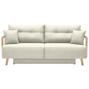SCHLAFSOFA in Textil Creme - Creme/Naturfarben, KONVENTIONELL, Holz/Textil (200/92/95cm) - Venda