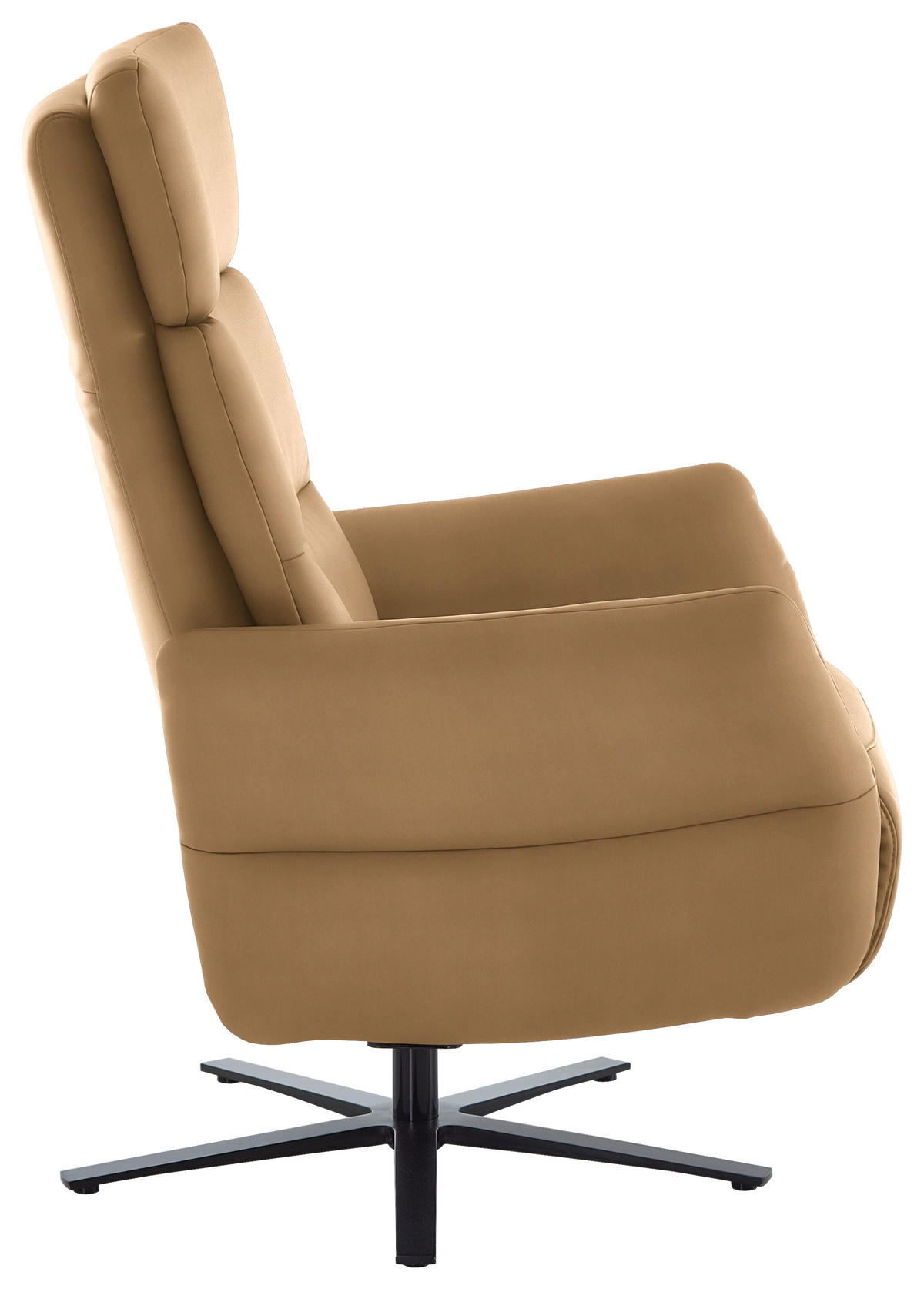 RELAXSESSEL in Leder Honig  - Schwarz/Honig, Design, Leder/Metall (82/119/85cm) - Dieter Knoll