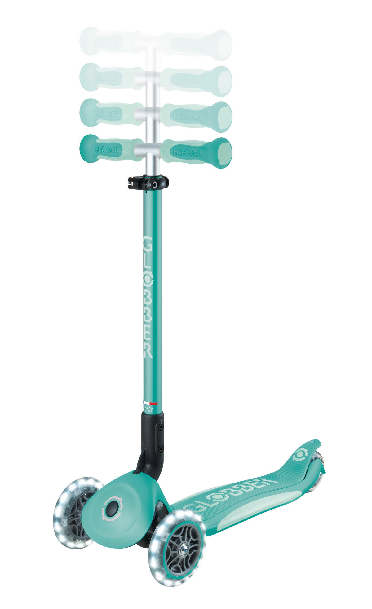 LAUFRAD GO-UP DELUXE LIGHTS  - Mintgrün, Basics, Kunststoff/Metall (64/22/98,5cm) - GLOBBER