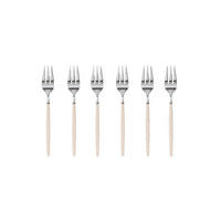 BESTECKSET Siro - Edelst./elfenb.Griff 6-teilig Edelstahl  für 6 Personen  - Elfenbein, Basics, Metall (18,1/11/3,1cm) - Sambonet