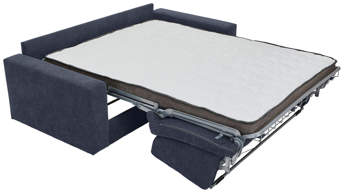 SCHLAFSOFA Webstoff Dunkelblau  - Schwarz/Dunkelblau, KONVENTIONELL, Kunststoff/Textil (198/84/96cm) - Carryhome