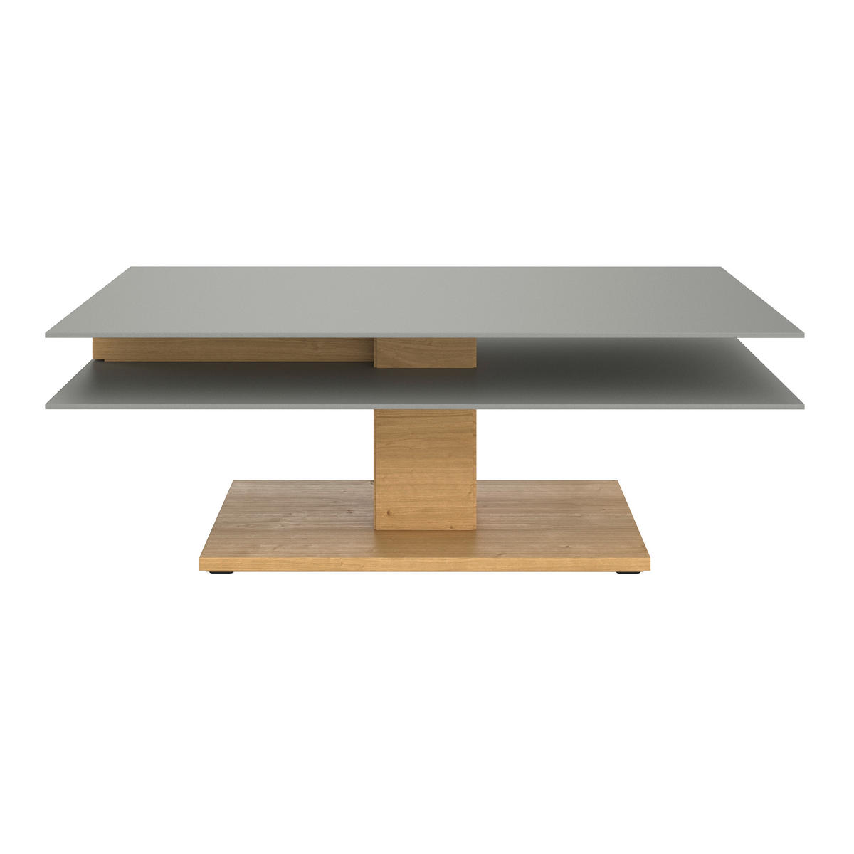 COUCHTISCH in Holz, Glas, Holzwerkstoff 120/75/43 cm  - Eichefarben/Grau, Design, Glas/Holz (120/75/43cm) - Voglauer