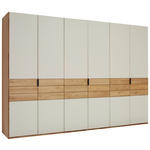 DREHTÜRENSCHRANK  in Eichefarben, Kaschmir  - Kaschmir/Eichefarben, Natur, Glas/Holz (302/214/62cm) - Valnatura