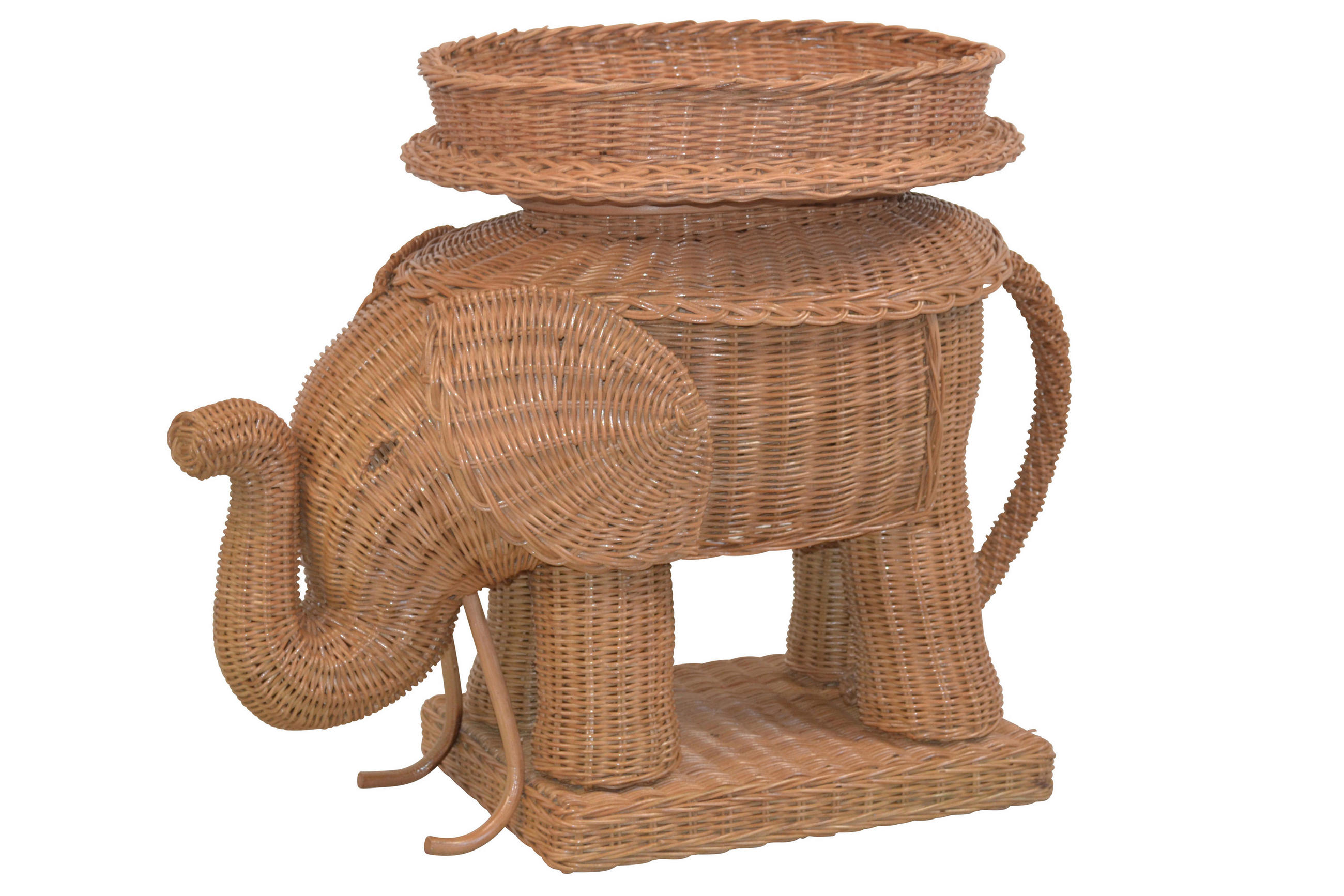 COUCHTISCH Rattan massiv 50/50/41 cm Honig  - Honig, Design, Holz (50/50/41cm) - MID.YOU