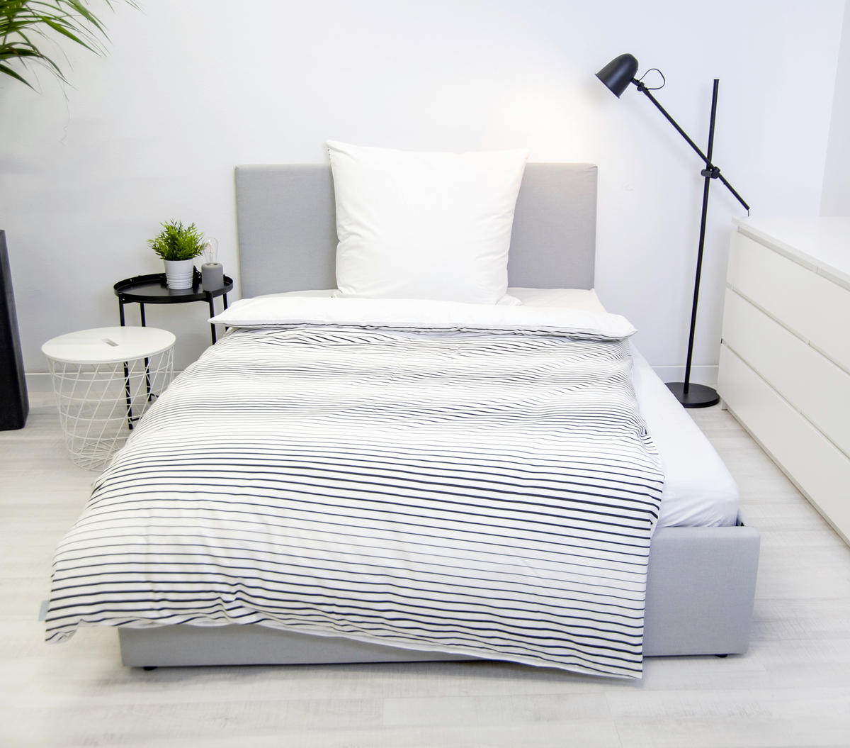 WENDEBETTWÄSCHE 155/220 cm  - Schwarz/Weiß, Basics, Textil (155/220cm) - Bench