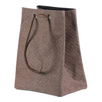 KOŠ NA PRÁDLO, hnědá - hnědá, Basics, textil (35/27/50cm)