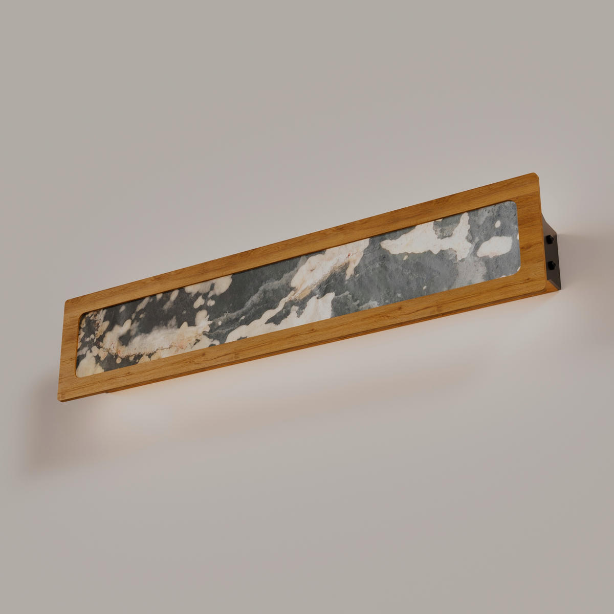 LED-WANDLEUCHTE 38/6/8 cm   - Eichefarben/Anthrazit, Natur, Holz/Stein (38/6/8cm)