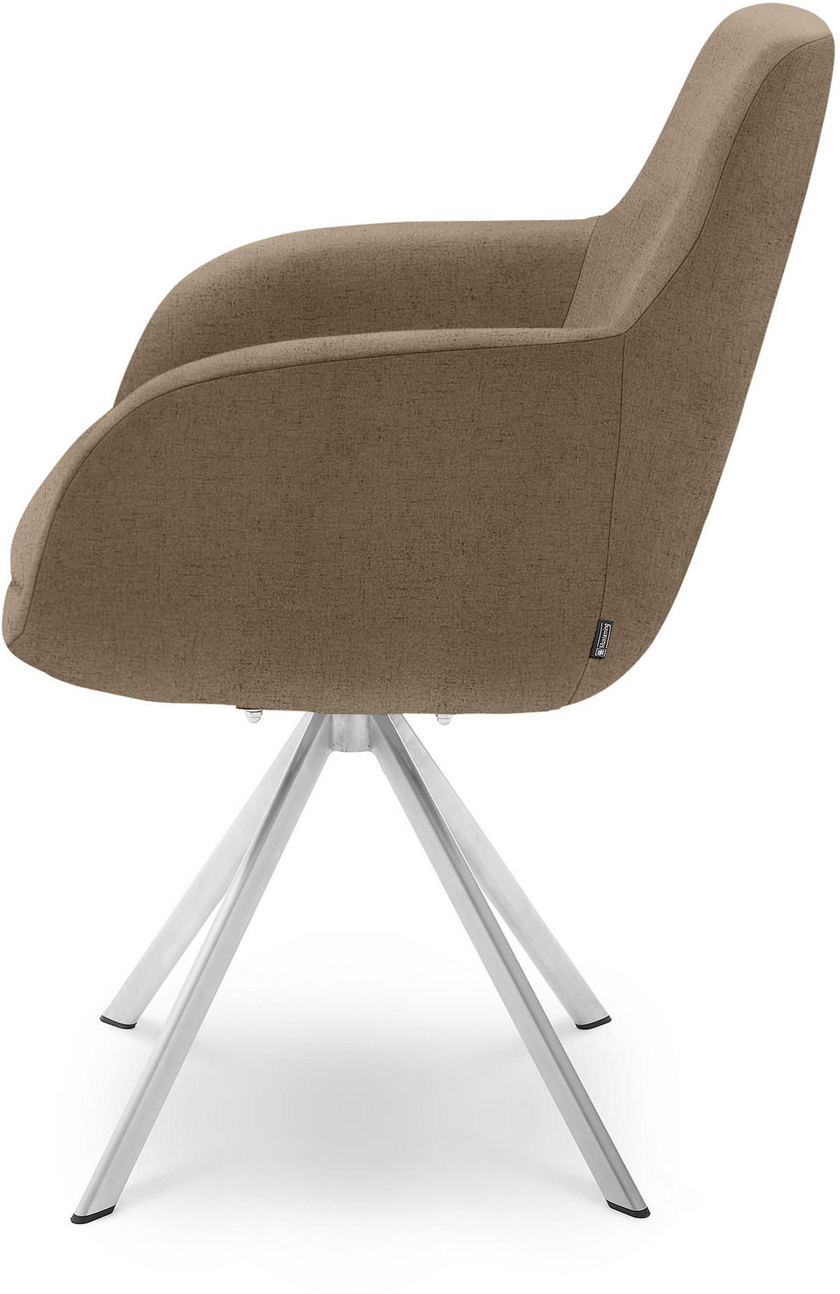 ARMLEHNSTUHL  in Edelstahl Webstoff  - Edelstahlfarben/Braun, Design, Textil/Metall (62/86/66cm) - Musterring