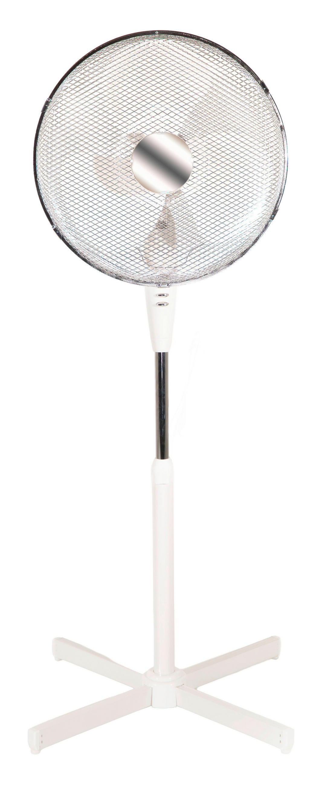 STANDVENTILATOR - Weiß, Basics, Kunststoff/Metall (58/58/116cm) - Globo