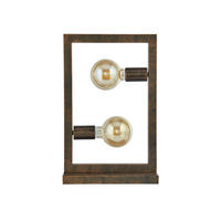 BORDSLAMPA Oblong 28/12/46 cm   - brun, Lifestyle, metall (28/12/46cm)
