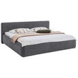 POLSTERBETT Bettkasten, Lattenroste Grau 180/200 cm  - Birkefarben/Buchefarben, Design, Holz/Textil (180/200cm) - Xora