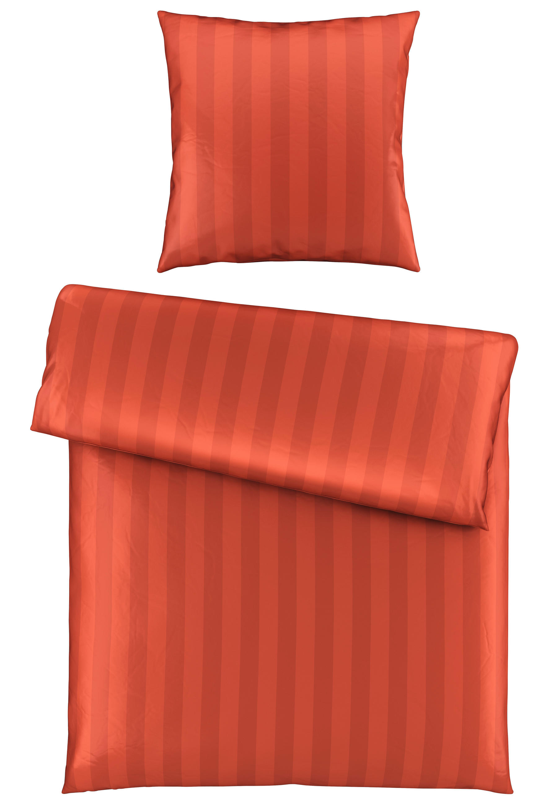 BETTWÄSCHE Dobby Satin 135/200 cm - Rotbraun, KONVENTIONELL, Textil (135/200cm) - Novel
