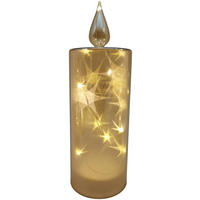 LED-KERZE  - Goldfarben, LIFESTYLE, Glas/Kunststoff (9/27cm) - X-Mas