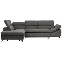 ECKSOFA in Mikrofaser Grau  210/279 cm  - Schwarz/Grau, Design, Kunststoff/Textil (210/279cm) - Stylife