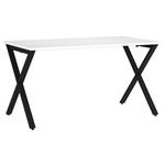 SCHREIBTISCH 140/80/75 cm  in Schwarz, Weiß  - Schwarz/Weiß, MODERN, Holzwerkstoff/Metall (140/80/75cm) - Novel