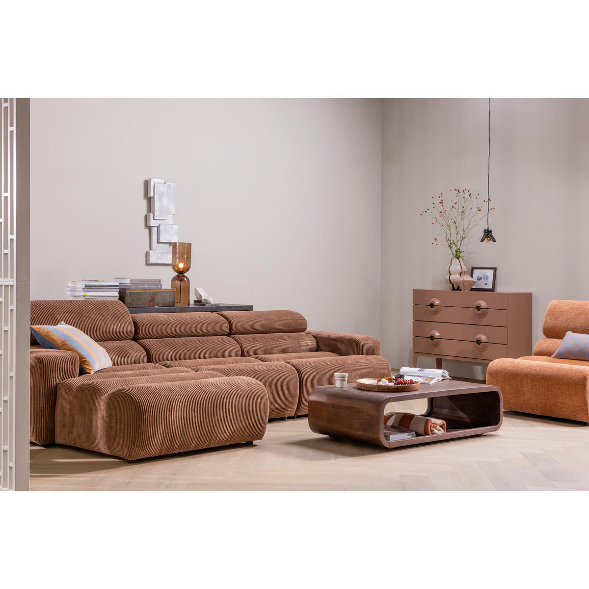 KOMMODE Merge  in 110/89/44 cm  - Altrosa, Design, Holz/Metall (110/89/44cm) - Livetastic