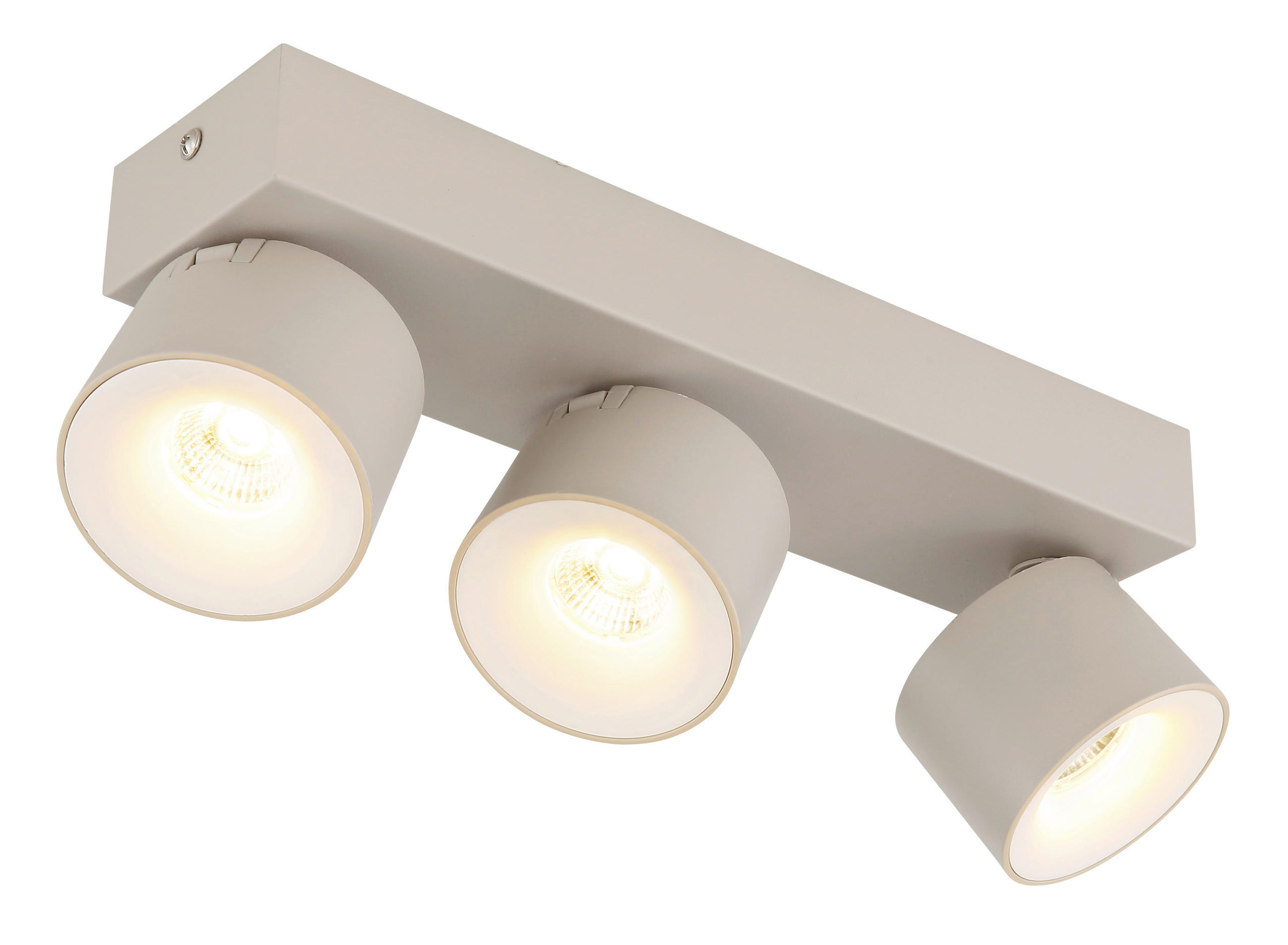 LED-STRAHLER 33/7.2/12 cm   - Sandfarben/Weiß, Design, Kunststoff/Metall (33/7.2/12cm) - Globo