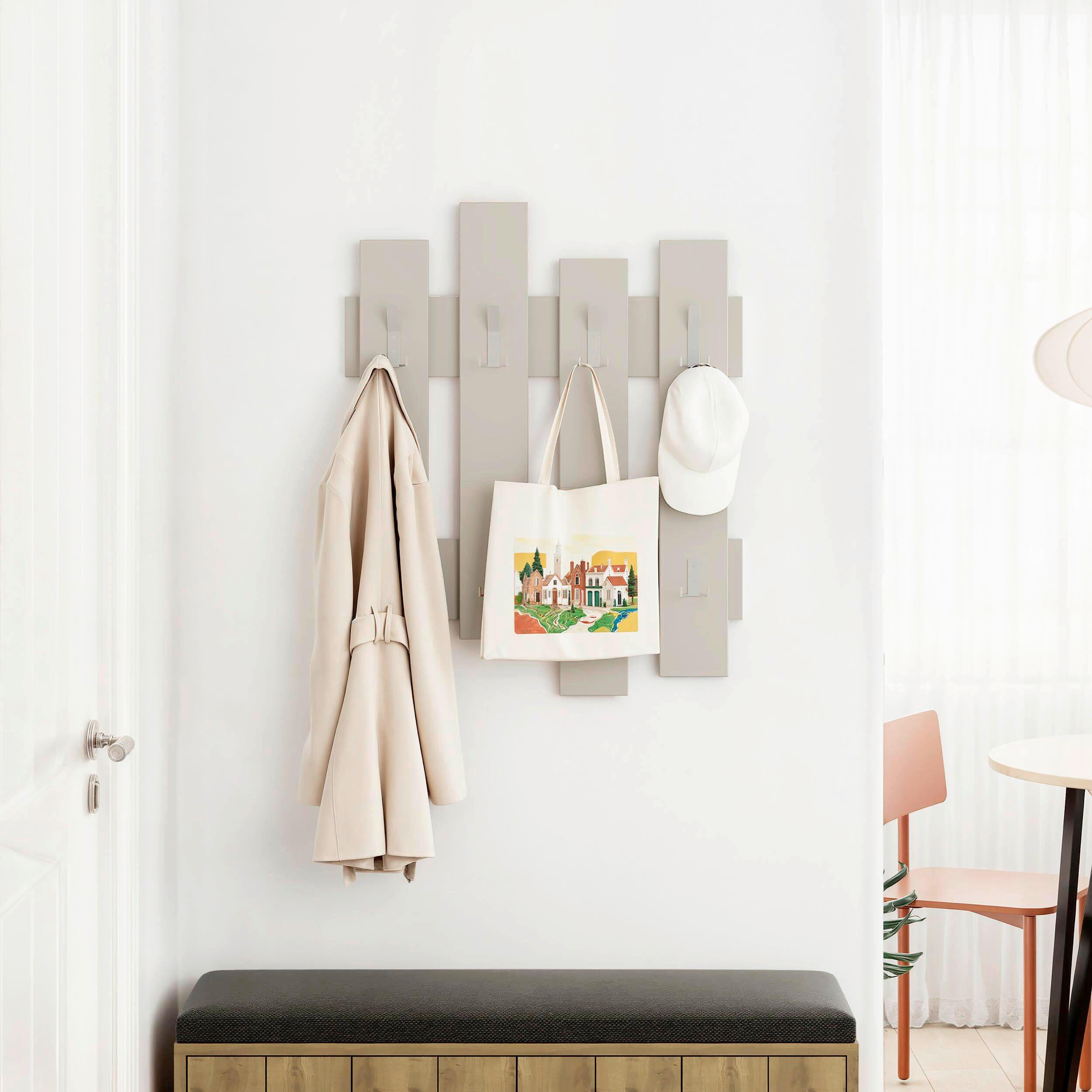 WANDGARDEROBE - Sandfarben, Design, Holzwerkstoff (64/81/4cm) - Livetastic