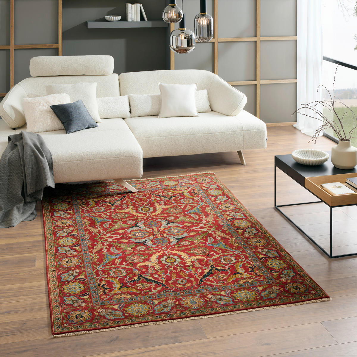ORIENTTEPPICH  Wohnzimmer 170/240 cm Kashan History Rot rechteckig  - Rot, LIFESTYLE, Textil (170/240cm) - Cazaris