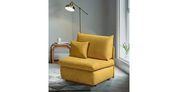 SCHLAFSESSEL Flachgewebe Gelb - Gelb, Design, Textil (90/89cm) - Novel