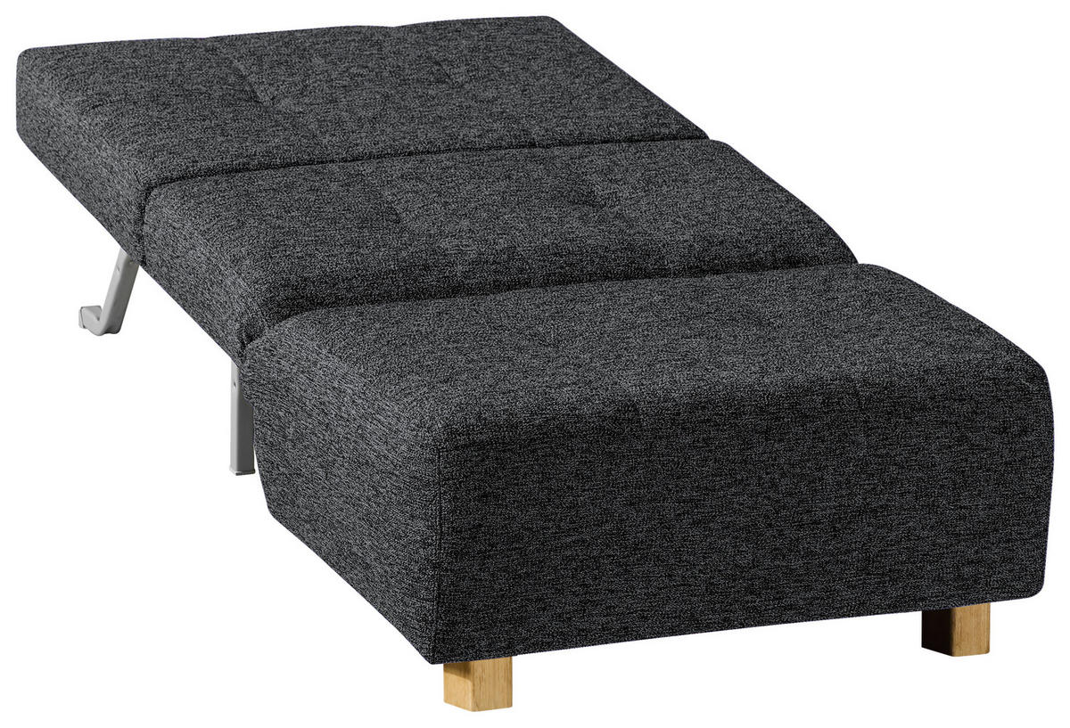 SCHLAFSESSEL Flachgewebe Dunkelgrau    - Dunkelgrau/Naturfarben, Design, Holz/Textil (85/92/102cm) - Novel