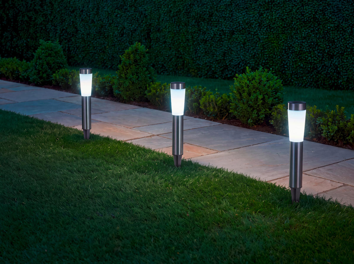 SOLARLEUCHTENSET 7,8/56 cm  - Design, Kunststoff/Metall (7,8/56cm) - Ambia Garden