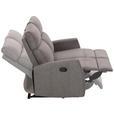 2-SITZER-SOFA Mikrofaser Grau  - Schwarz/Grau, KONVENTIONELL, Kunststoff/Textil (127/105/93cm) - Xora