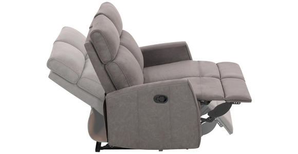 2-SITZER-SOFA Mikrofaser Grau  - Schwarz/Grau, KONVENTIONELL, Kunststoff/Textil (127/105/93cm) - Xora