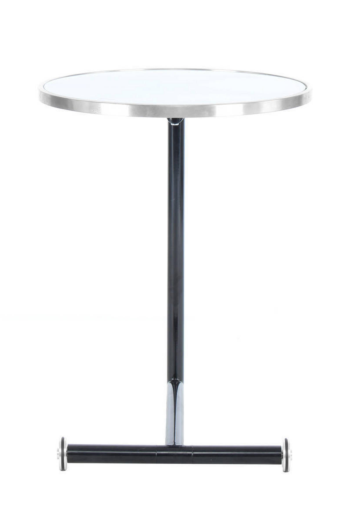 BEISTELLTISCH in Metall, Glas 46/46/62 cm  - Silberfarben/Schwarz, Basics, Glas/Metall (46/46/62cm) - Kayoom
