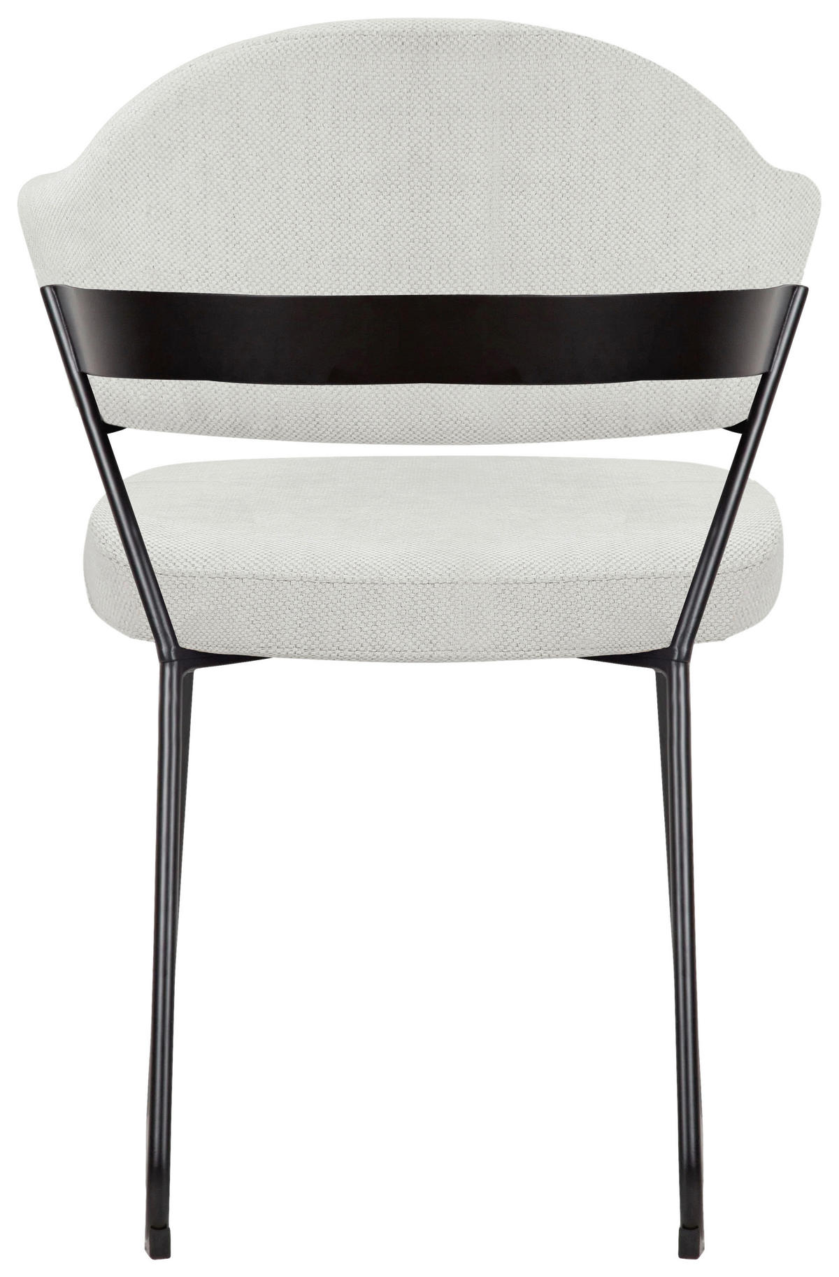 STUHL - Creme/Schwarz, Design, Textil/Metall (57/82/62cm) - Novel