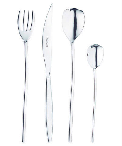 BESTECKSET TULIPANI 16-teilig Stahl  - Edelstahlfarben, Basics, Metall (25,5/7/5,3cm) - Pintinox